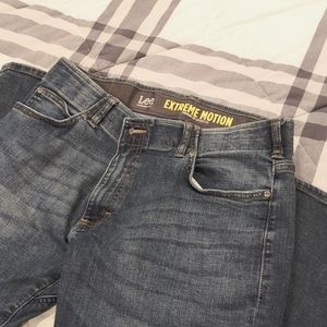 Lee Extreme Motion Blue Jeans, 34x30 Mens